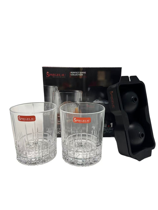 Spiegelau Perfect Serve D.O.F. Glasses (Set of 2) with Ice Tray